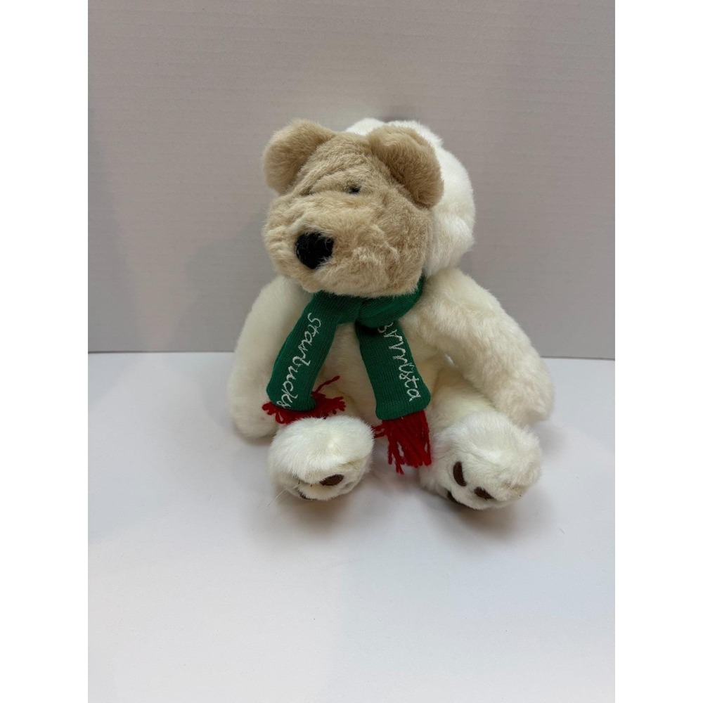1998 VTG Starbucks Bearista Plush Winter-Polar Bear Costume 9" Collectable